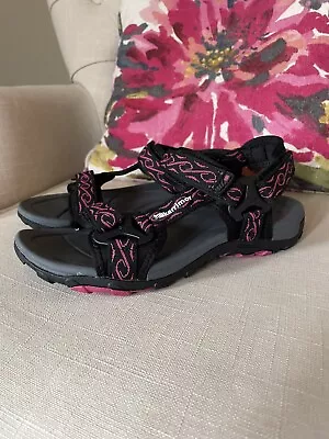 KARRIMOR Black & Pink Adjustable Walking Sandals … Size 6 .. Eur 39 .. BNWOB • £19.99