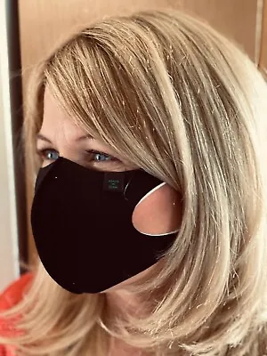 UK Stock 5 X Face Mask Virus Black Two Layer Organic Cotton Washable Reusable • £7.50