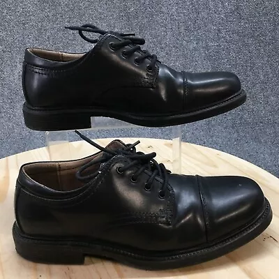 Merona Shoes Mens 9.5 Casual Oxford Black Faux Leather Round Toe Lace Up Low • $33.99