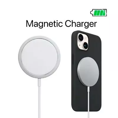 Genuine MagSafe Magnetic 15W Charger For Apple IPhones 15 14 13 12 Plus Pro Max • £6.39