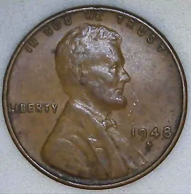 1948-S 1C Lincoln Wheat Cent Gem AU 24ct0213-2 • $2.99