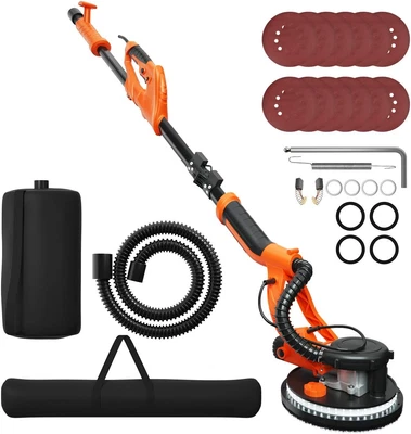 $164.98 • Buy Electric Drywall Sander 750W Foldable Vacuum Machine Variable Speed 800-1750 RPM