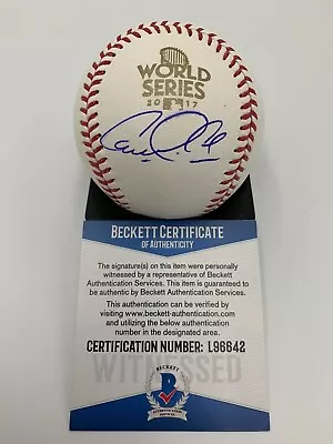 CARLOS CORREA Signed/autographed Rawlings MLB 2017 WORLD SERIES Baseball-BECKETT • £192.79