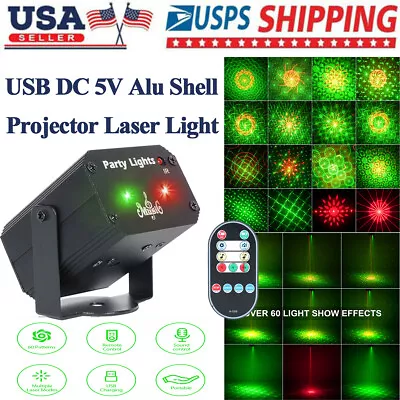 Mini Laser Beam Light Party Stage Concert Wedding Lighting Show USB W/Remote • $19.99