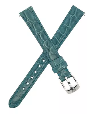 Michele Women's 12mm Aquamarine Alligator Leather Watch Band • $100