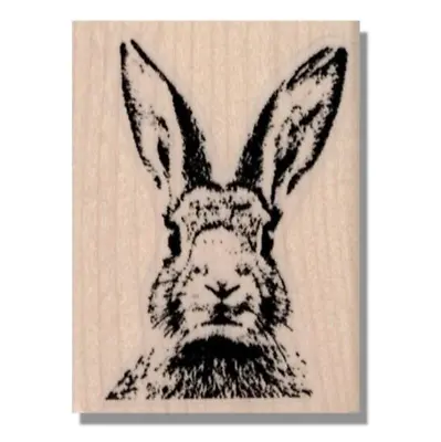 Mounted Rubber Stamp RABBIT FACE Easter Bunny Rabbit Animal Wildlife Hare • $8.45