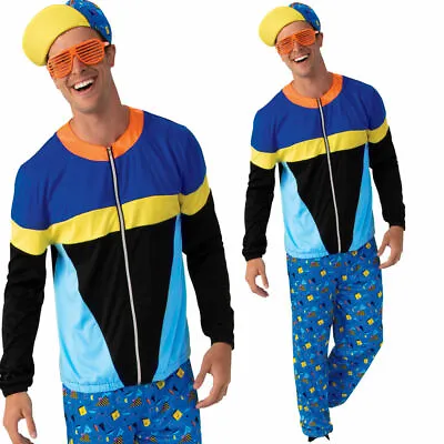 £26.99 • Buy 80s 90s Tracksuit Scouser Mens Fancy Dress Costume Adults Retro Shell Suit Outfi