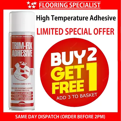Spray Adhesive Strong Glue DIY Vinyl Carpet Flooring Upholstery 500ml Heavy Duty • £7.49
