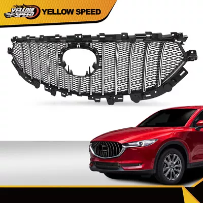 Fit For 2017-2021 Mazda CX-5 CX5 Front Grille Mesh Grill Vent Trim Bar ABS Black • $154.80