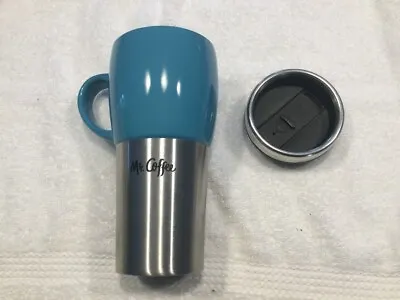 Mr Coffee Traverse 16 Oz Blue Stainless Steel & Ceramic Travel Mug • $20