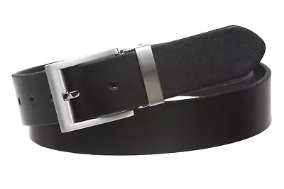 1 1/4  Clamp On Nickel Free Cut-to-Fit Top Grain Cowhide Plain Leather Belt • $30.57