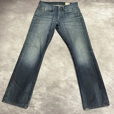 G Star Raw 3301 Jeans Mens 32x31 Straight Leg Button Fly Dark Wash Denim • $24.95