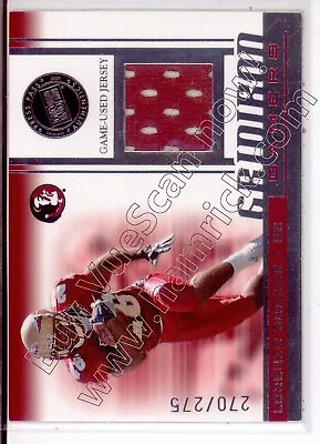 Lorenzo Booker Rookie Rc Draft Gu Jersey Patch Fsu Seminoles Noles College #/275 • $6.55