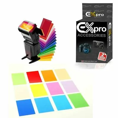 Ex-Pro 12 Color Balance Effect Gel Filter Flash Diffuser Kit For Speedlite Canon • £5.92