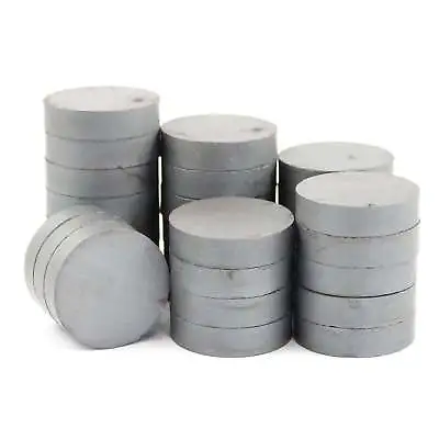 25 Pcs Large 27mm X 6.88mm Ferrite Disc Magnets C8 Craft DIY • £5.64