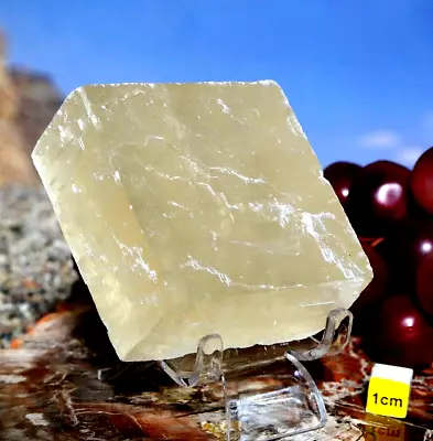 Orange Yellow Calcite Iceland Spar Crystal - Optical Calcite - Raw Mineral 214g • £35.86