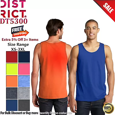 District DT5300 Mens Sleeveless The Concert Round Neck Stylish Tank Top • $8.73