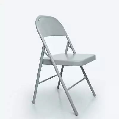 Folding Chair Metal Sturdy Durable Comfortable Seat Steel Powder Coated Finish • $16.90