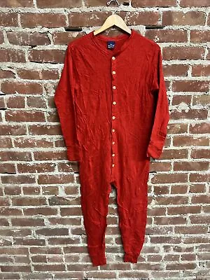 Duofold Red Two-Layer One Piece Union Suit Wool Blend USA Made Size S Vintage  • $29.99