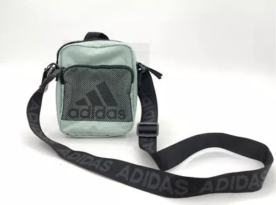 NWT New Adidas Logo Amplifier 3 Stripes Mint Green Black Men's Travel-Casual Bag • $7.99