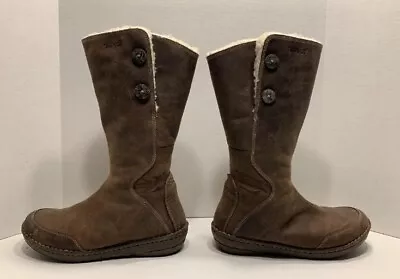 Teva Tonalea Women's Boots Brown Leather Insulated Size 8 • $39.99