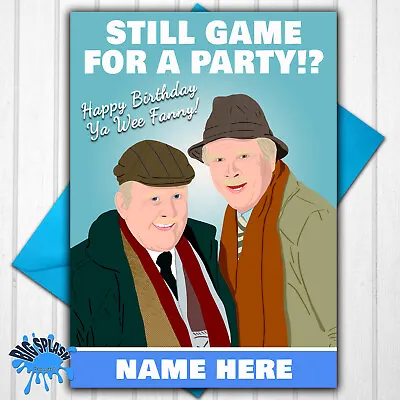 Still Game Personalised Birthday Card Any Name Funny Humour • £3.49