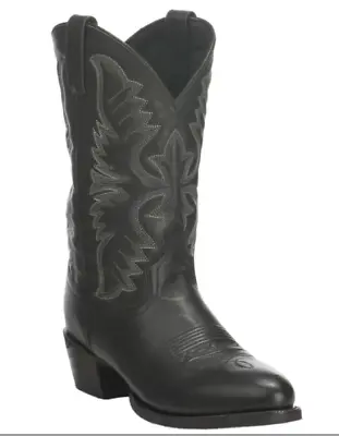 Laredo Men's Black Pull-On Round Toe Western Boot 68450 • $139.99