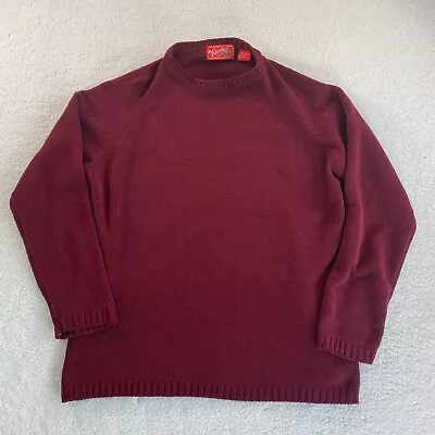 Woodys Retro Lounge Sweater Mens 2XL Red Pullover Mock Neck  Long Sleeve • $14.99