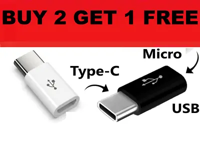 Micro USB To Type C Adapter Converter USB-C OTG Micro USB Female To Type C Male5 • £0.99
