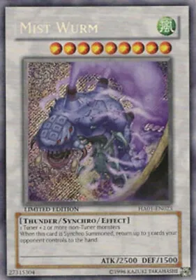 Yugioh! HP Mist Wurm - HA01-EN023 - Secret Rare - Limited Edition Heavily Played • $11.36