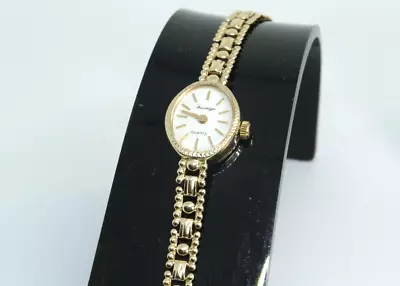 9ct Solid Gold Including Strap Sovereign Quartz Ladies Watch / Gift • £350