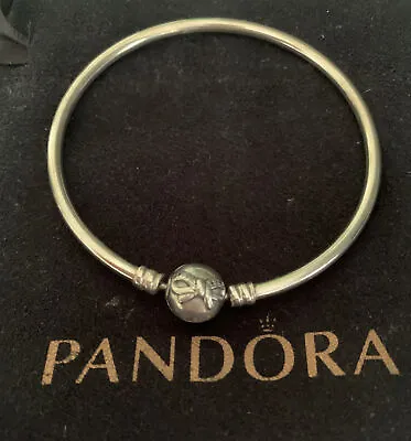 $35 • Buy Pandora Bangle Silver With Bow Clasp