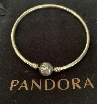 $35 • Buy Pandora Bangle Silver With Bow Clasp