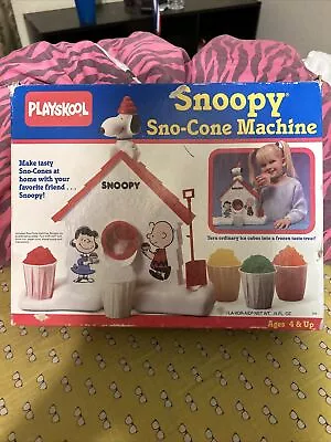 Vintage Copyright 1989 Playskool Shoopy Sno-Cone Machine In Box • $19.99