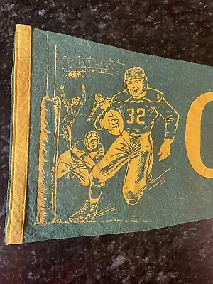 Rare Vintage NFL 1950s Green Bay Packers Running Back Pennant • $199
