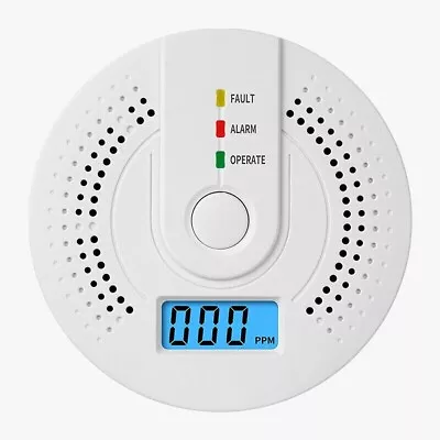 Digital Carbon Monoxide Detector Alarm Battery Powered Warning Alarm Sensor LED • £7.69