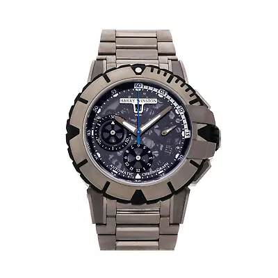 Harry Winston Ocean Sports Chronograph Zalium Automatic Watch Mens 411/MCA44Z • $9450
