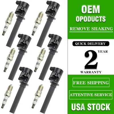 6PCS Ignition Coil & Platinum Spark Plug For 2003-2008 Ford Escape 3.0L V6 FD502 • $50.69