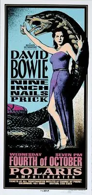 $299.95 • Buy Mark Arminski - 1995 - David Bowie/ Nine Inch Nails Concert Poster