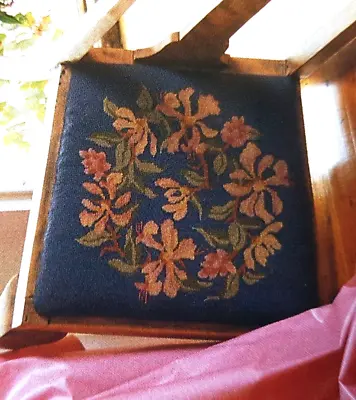 EHRMAN Honeysuckle Blue Chair Seat / Large Cushion TAPESTRY NEEDLEPOINT KIT Rare • £120