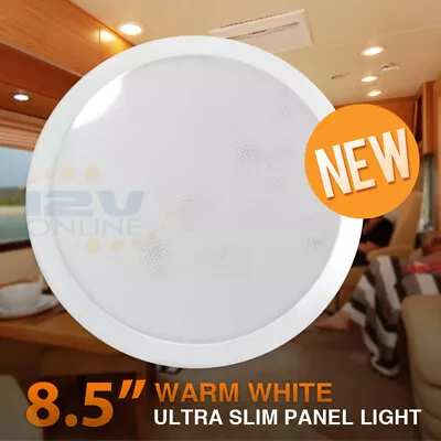 RV LED Ceiling Light 8.5inch Panel Lamp Warm White Motorhome Trailer Boat Indoor • $29.50