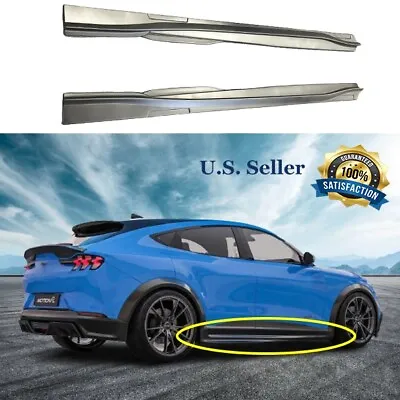 Fits 21-23 Ford Mustang Mach-E Side Skirt Extension Rocker Panel 2PC - Black PP • $132.95