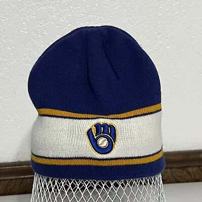 47 Brand Milwaukee Brewers MLB Beanie Hat Adult One Size Blue Forty Seven NWT • $22.95