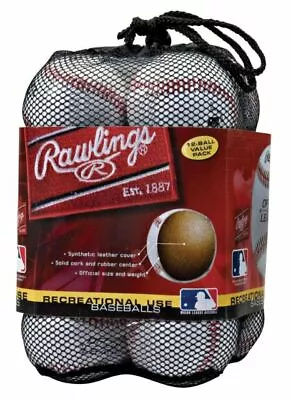Rawlings OLB3BAG10 Official League Recreational Use Baseballs - 12 Pack • $31.99