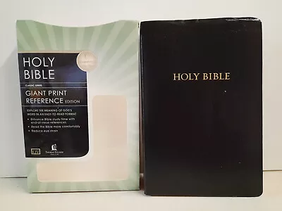 Holy Bible KJV Giant Print Reference Edition Black Softcover • $43.24