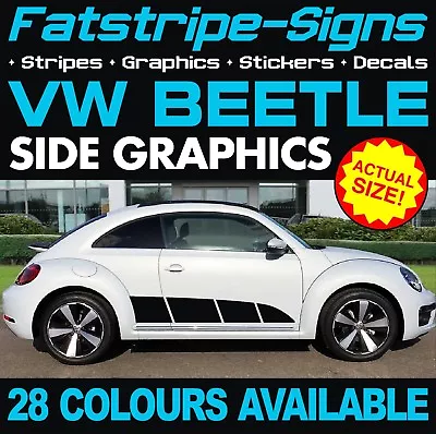 To Fit VW BEETLE GRAPHICS STICKERS STRIPES DECALS VOLKSWAGEN V DUB R LINE 1.6 • $37.34