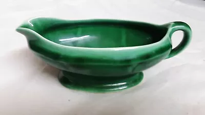 Vintage Mt. Clemens Pottery Petalware USA  - Dark Green    Gravy Boat   • $33.98