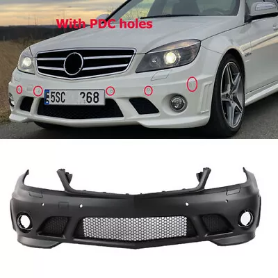 For Mercedes Benz W204 Front Bumper W/ PDC Hole  C Class C63 AMG Style • $450.29