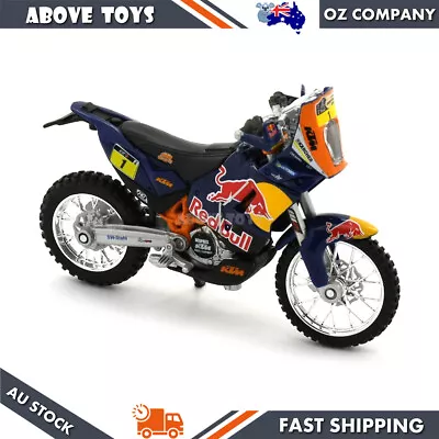 Licensed Motorbike KTM 450 Dakar Rally - Red Bull #1 Scale 1:18 Diecast Model • $23.49