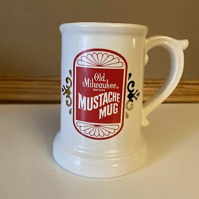 Vintage McCoy Old Milwaukee Mustache Cup Mug Beer Stein • $12